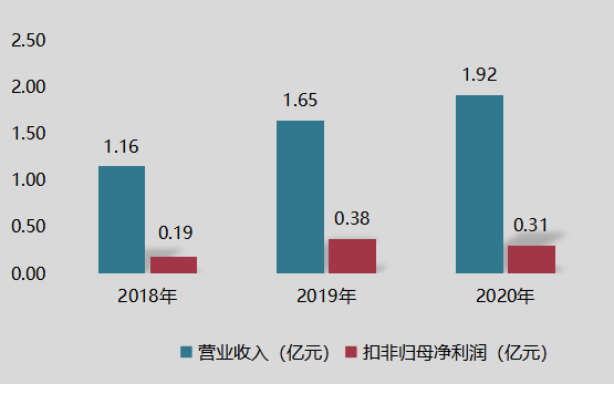 2018-2020年公司营收及扣非归母净利润