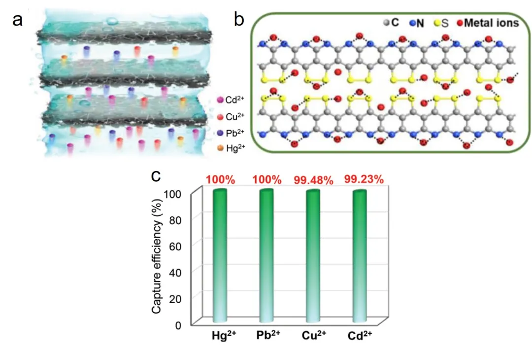 锂硫电池的电极打造价廉物美的重金属离子水体净化材料