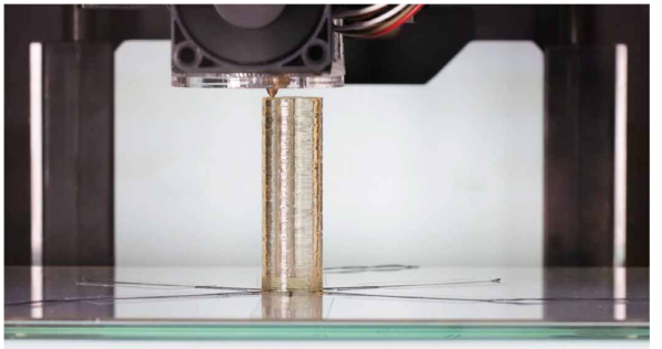 用于软体机器人的生物凝胶的3D打印示意图