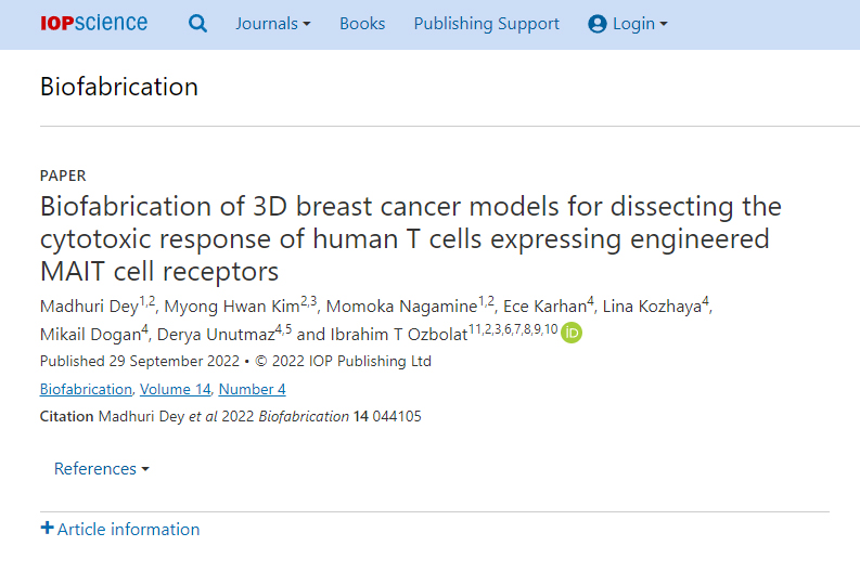 研究人员采用生物3D打印技术，用于治疗乳腺癌肿瘤的“开创性”方案