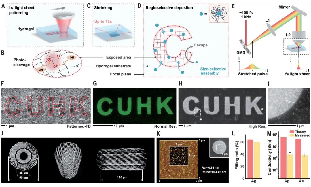 Science：水凝胶作模板！超快、超高分辨率的3D纳米制造